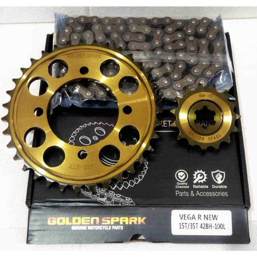 Jual GEAR PAKET GOLDEN SPARK VEGA R NEW 15T/35T(428H-100L) | Shopee ...