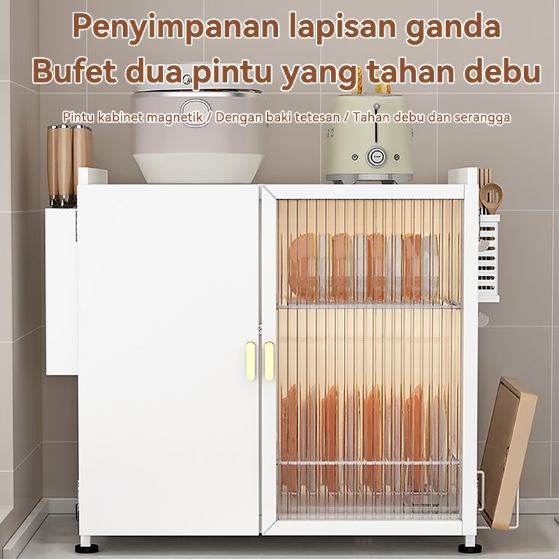 Jual Lemari Rak Dapur Pintu Kabinet Drainase Debu Rak Penyimpanan