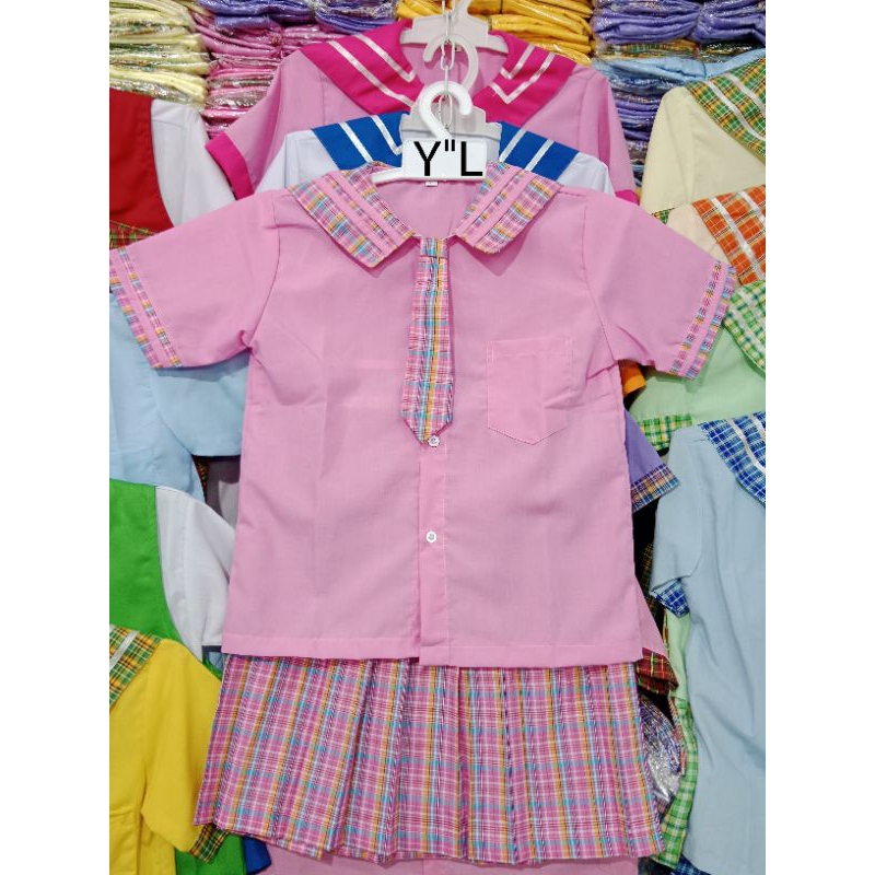 Jual seragam anak paud/tk..satu set stelan kerah popay+dasi | Shopee ...