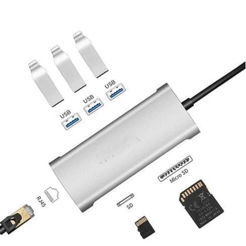 Jual USB TYPE C ADAPTER HUB ALPHA A631STR 6IN1 MULTIPORT TYPE C ...