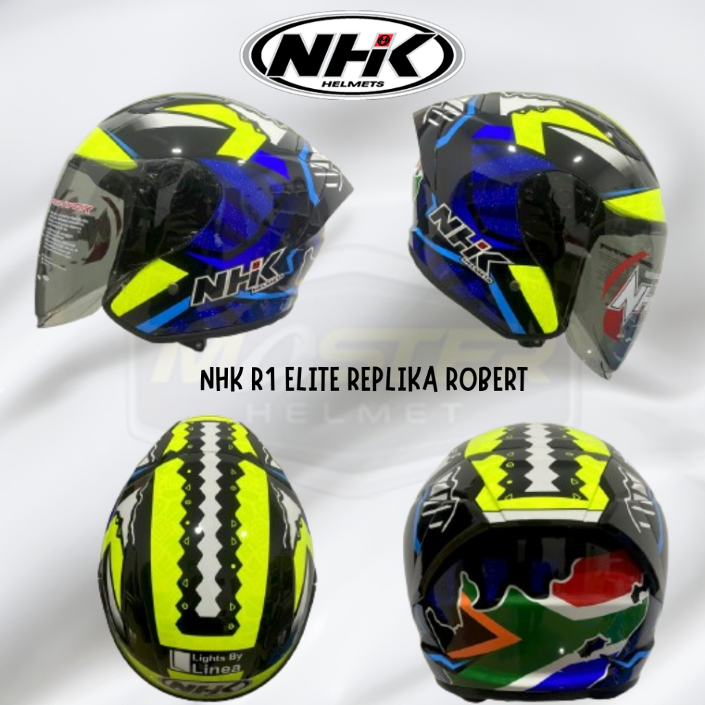 Jual HELM NHK R1 ELITE RIDER REPLIKA ROBERT ORIGINAL | HELM MOTOR HALF ...