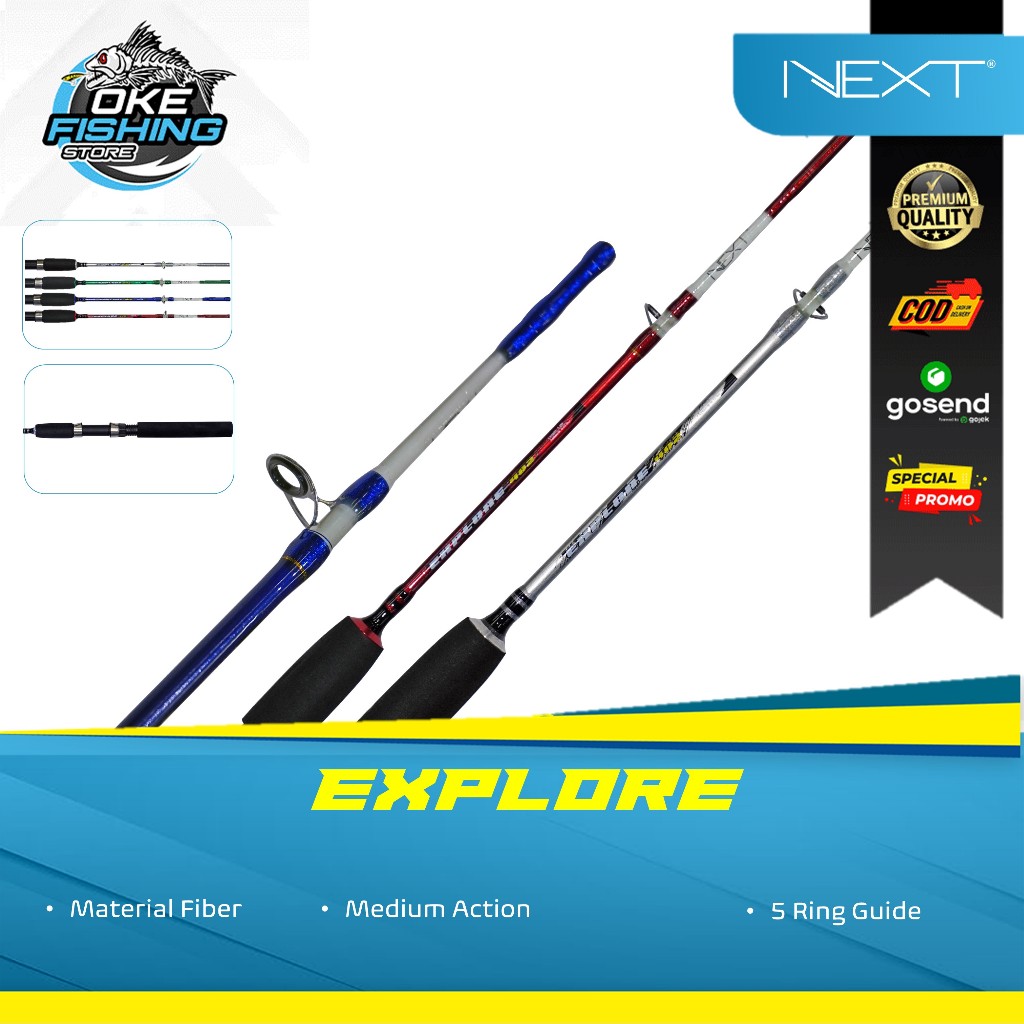 Jual Joran Pancing Fiber Next Explore Medium 6-12 lb | Shopee Indonesia
