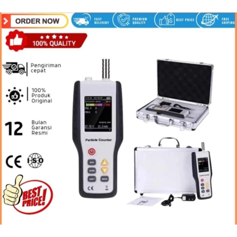 Jual HT9600 Air Quality Monitor PM2.5 PM10 HTI HT-9600 Particle Counter ...