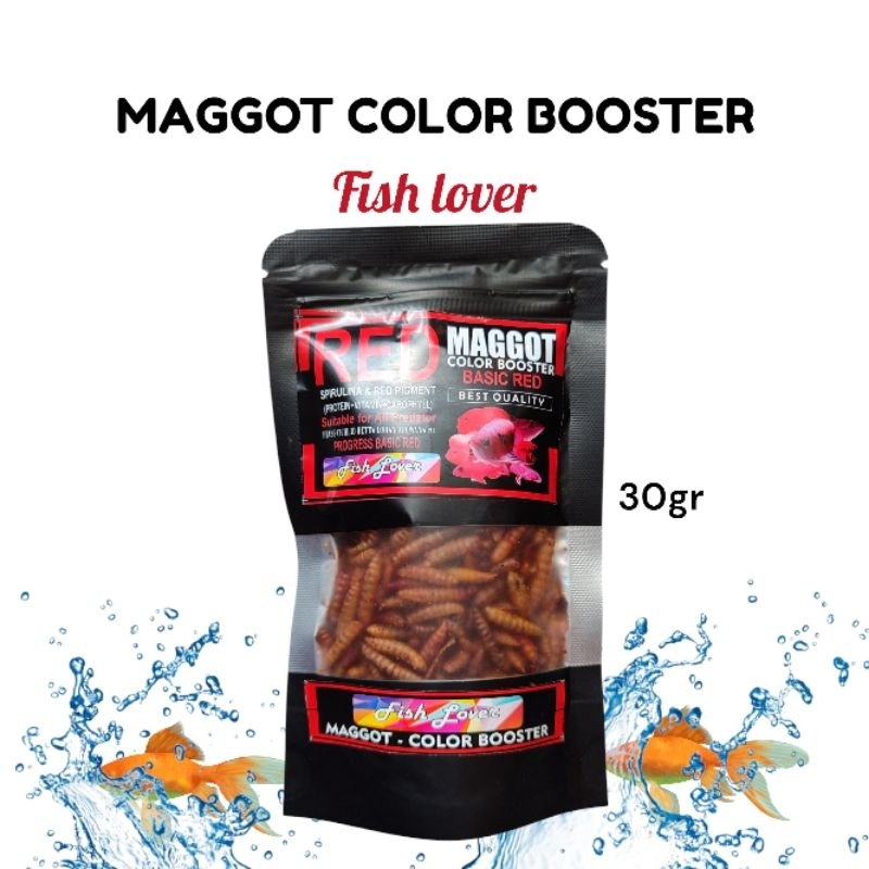 Jual Makanan ikan fish lover maggot sachet 30 gr red, yellow, blue ...