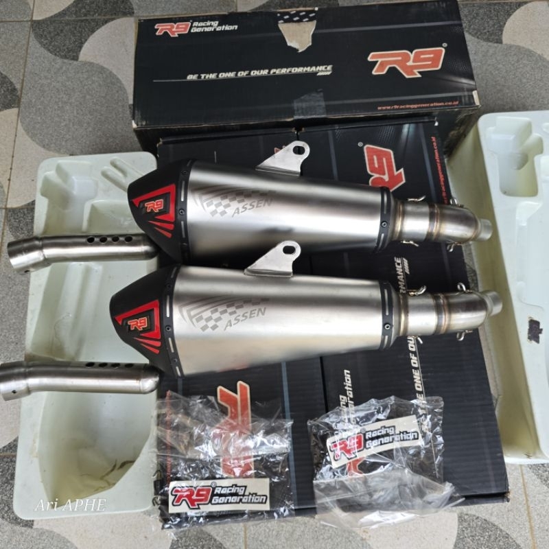 Jual slip on knalpot R9 ASSEN original yamaha R25 - MT25 | Shopee Indonesia