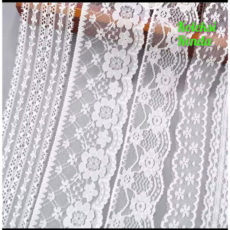 Jual (harga per 100cm) Renda air, renda tile, renda tulle, renda prada ...