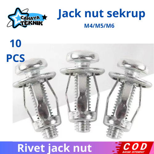 Jual Jack Nut Sekrup - Rivet Nut Plat Metal Mur Baut Drat Sekrup Fisher ...