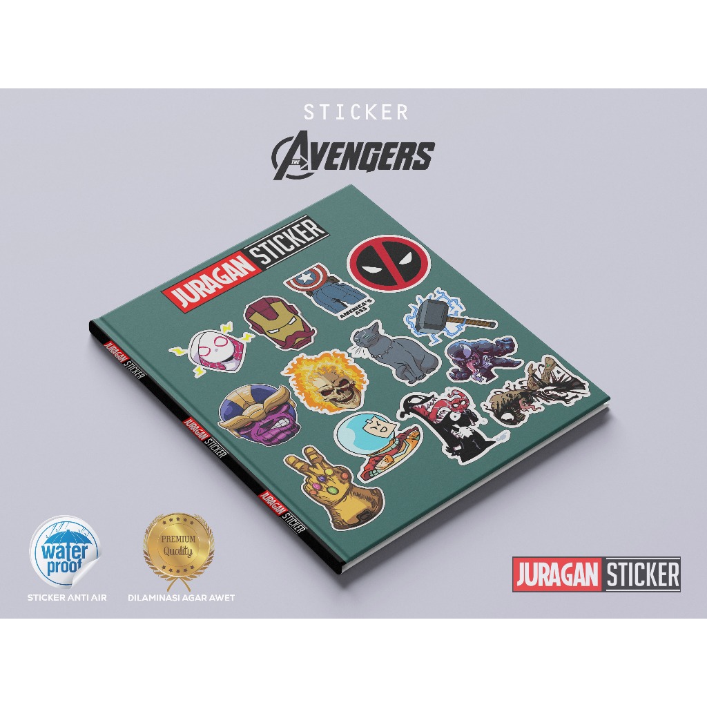 Jual Stiker Premium MARVEL 2 Aesthetic: Bahan Vynil yang telah di ...