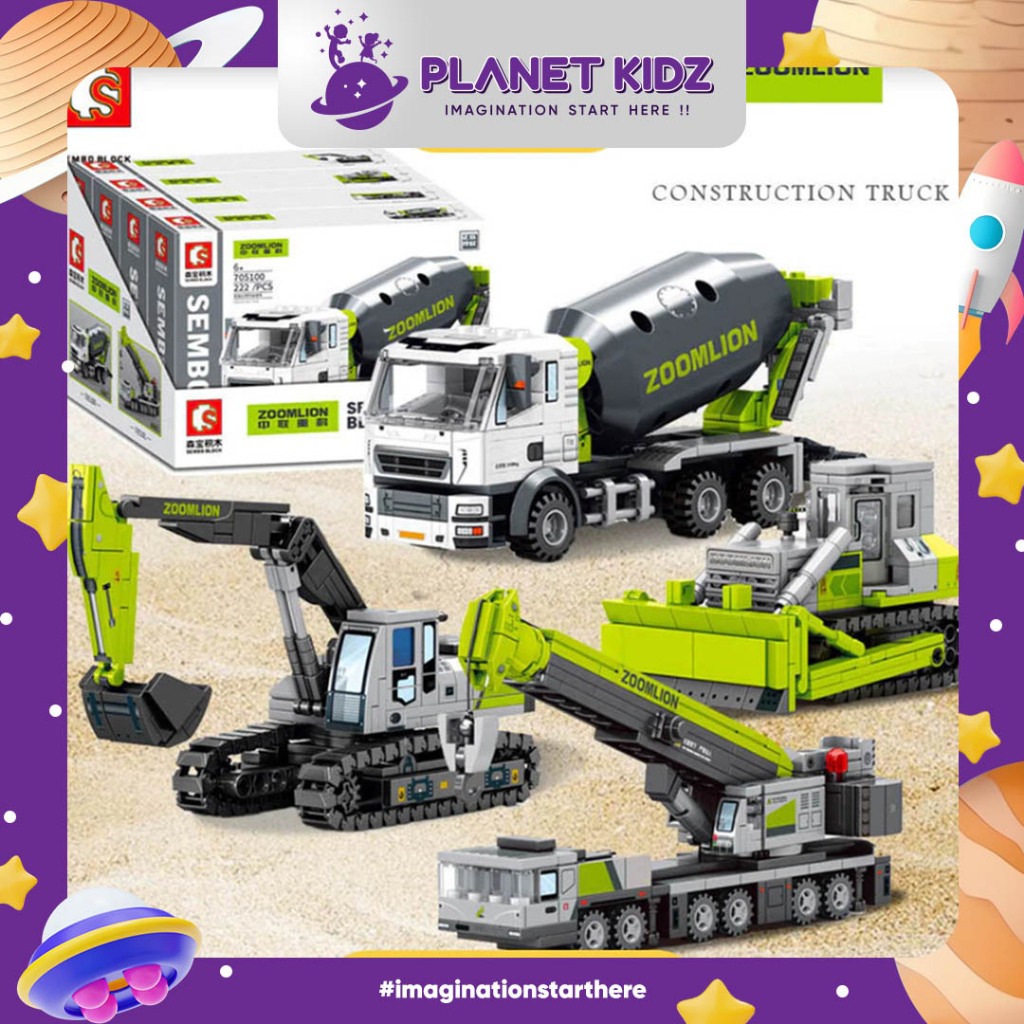 Sembo Zoomlion Bulldozer 705109 – Modèle De Construction, Briques Compatibles