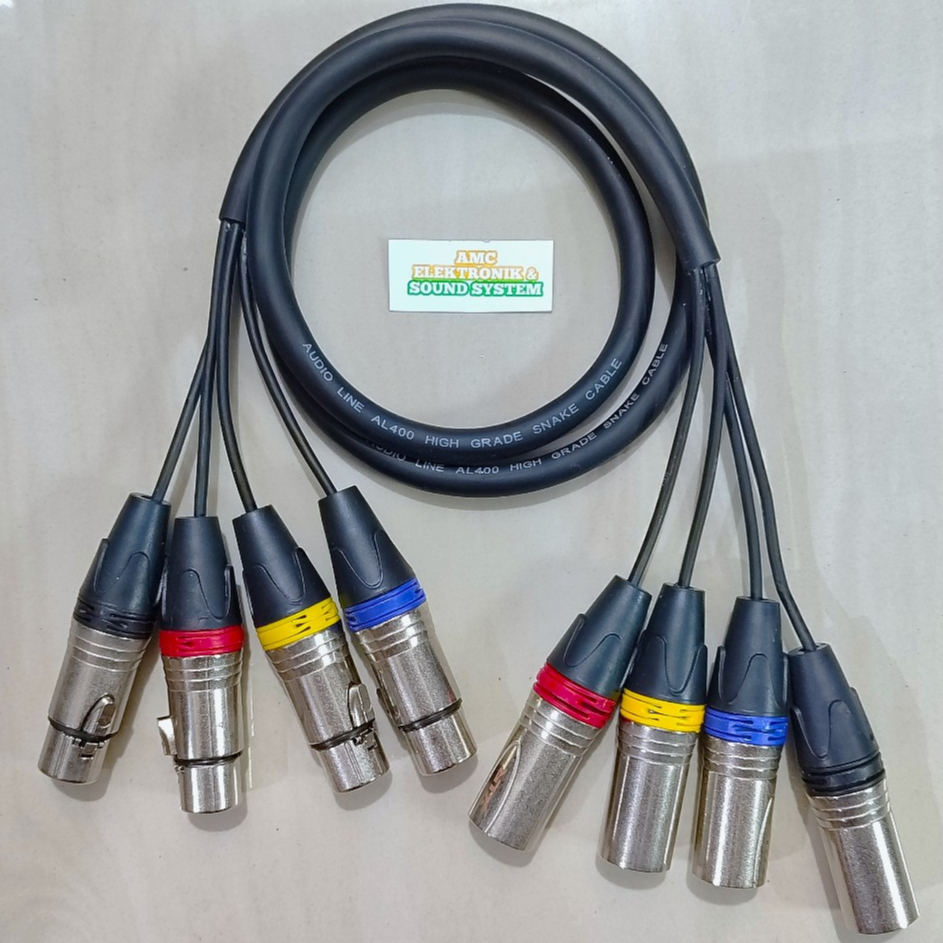 Jual Kabel Audio/kabel Snake 4x XLR Female To 4x XLR XLR Male kabel ...