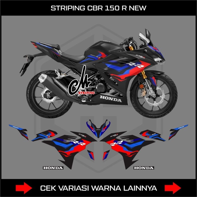 Jual Striping Honda Cbr 150r K45r (2021 2024) Motif Tri Color Bmw ...
