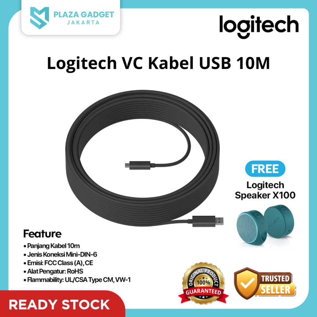 Jual Logitech VC Kabel USB 10M - Garansi Resmi | Shopee Indonesia
