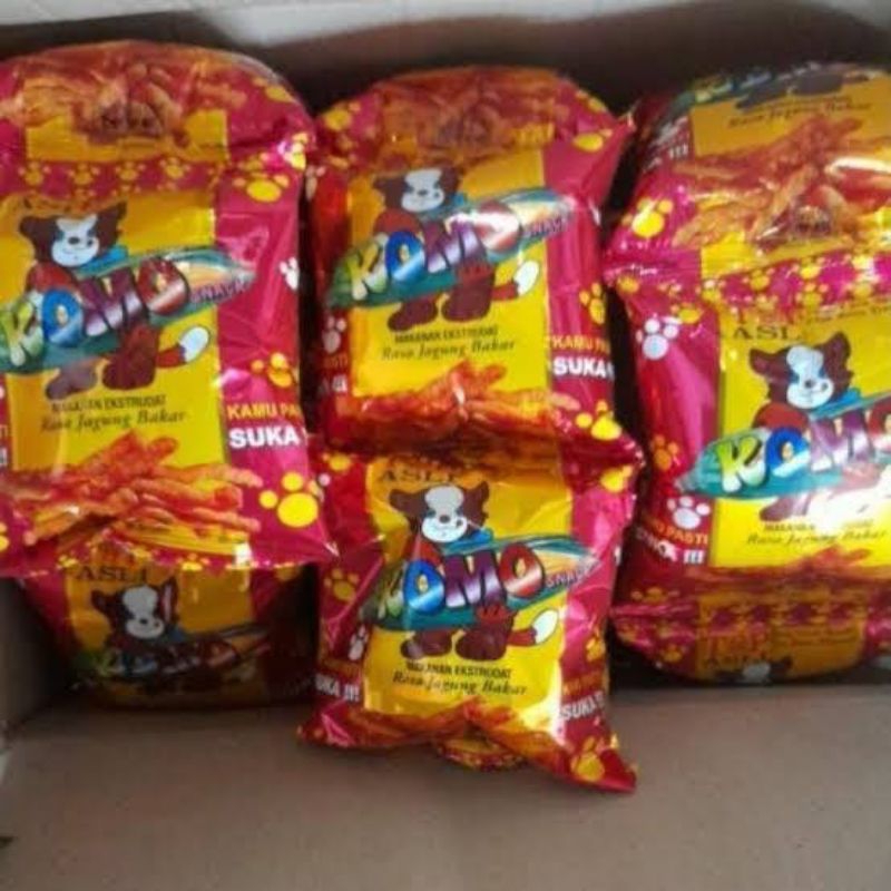 Jual snack komo rasa jagung bakar 6 gr 1 renceng 10 pcs | Shopee Indonesia