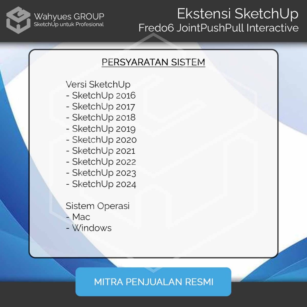 Jual Fredo6 Joint Push Pull Interactive Ekstensi SketchUp Lisensi ...