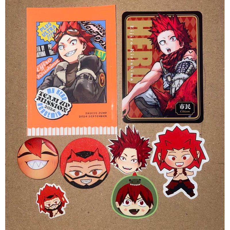 Jual set kirishima eijiro pin badge stiker my boku no hero academia ...