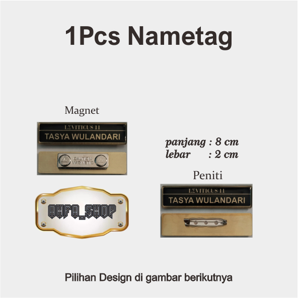 Jual Nametag Custom Bahan Kuningan Papan Nama Dada Custom Peniti Magnet Shopee Indonesia