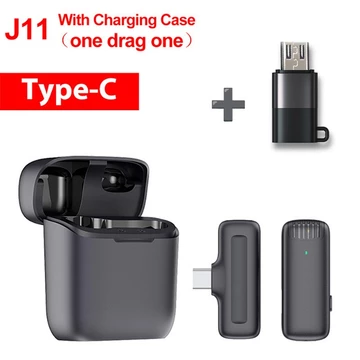 UPCAM Microphone Konten Kreator Nirkabel Lavalier Dual Wireless Bluetooth Mic Clip On Wireless