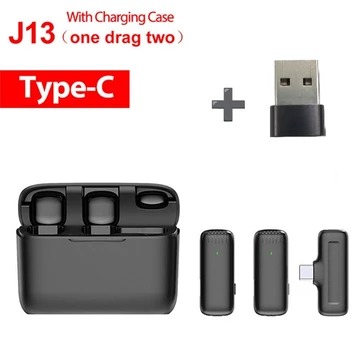 UPCAM Microphone Konten Kreator Nirkabel Lavalier Dual Wireless Bluetooth Mic Clip On Wireless