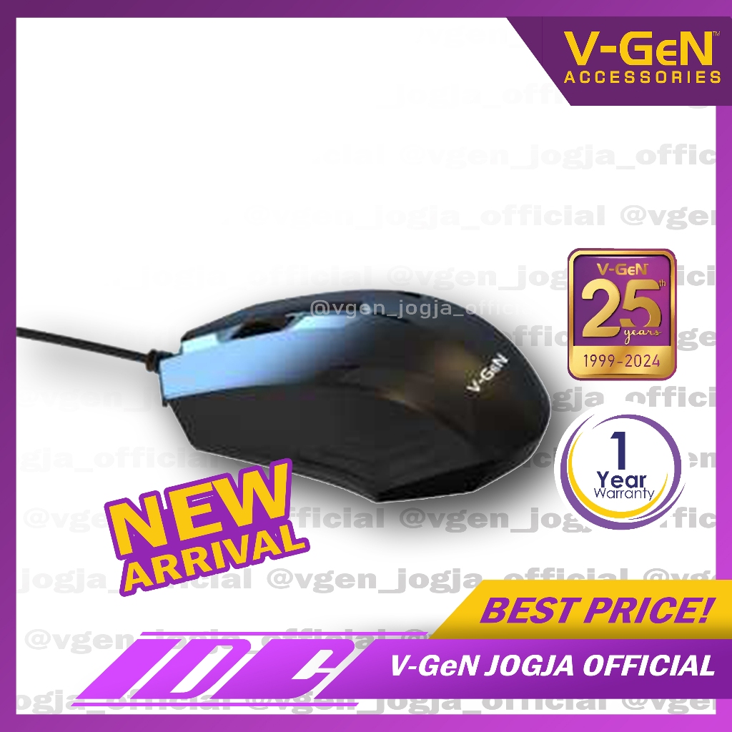 Jual Mouse V-GeN VMS-03 1000 DPI Cyber Design Mouse Kabel PNP USB Cable ...