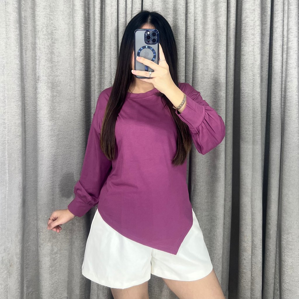 T-Shirt Lengan Panjang Lexie Purple