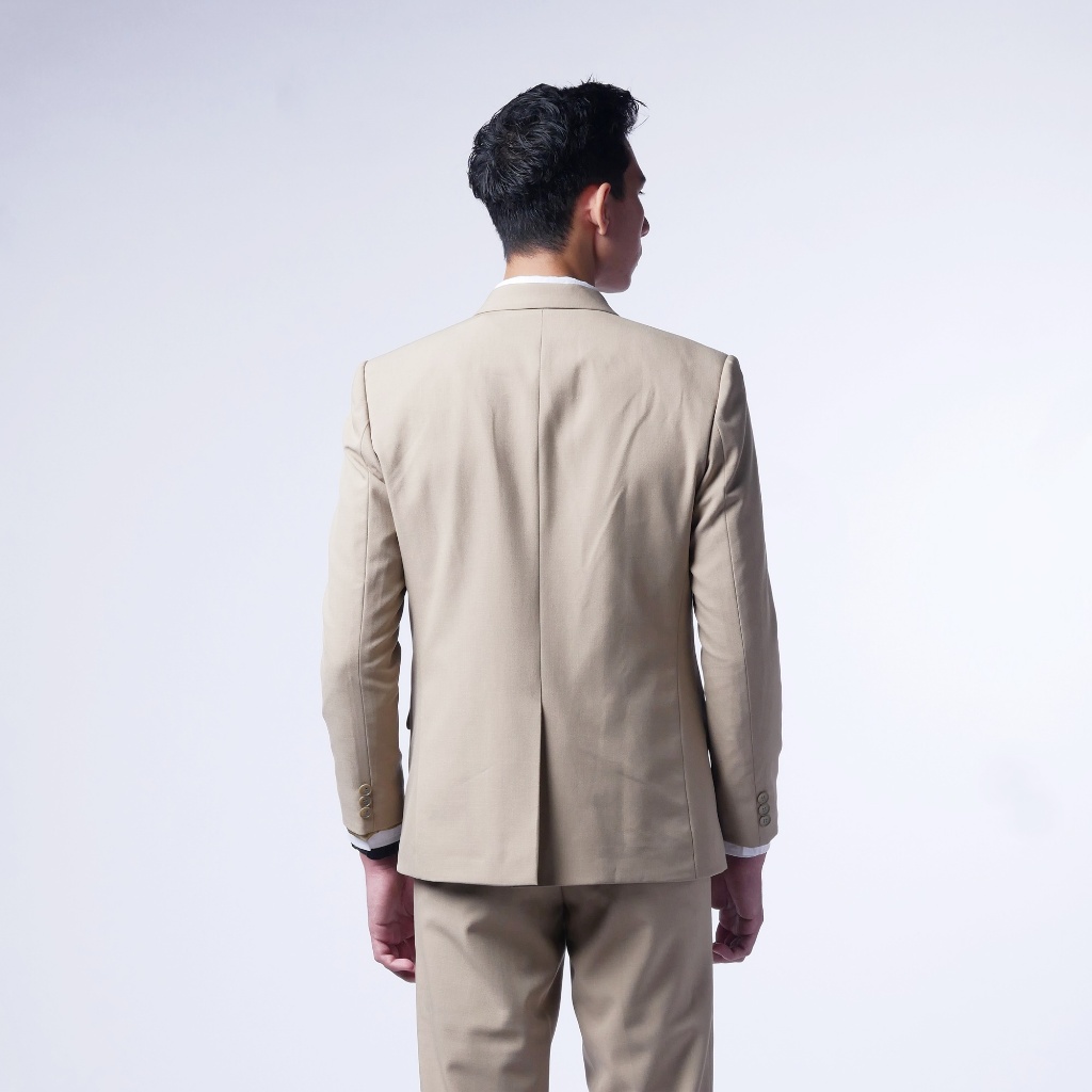 Jual Mubeng - Elegant Jas Slimfit Cream (Free Cover Jas) | Shopee Indonesia