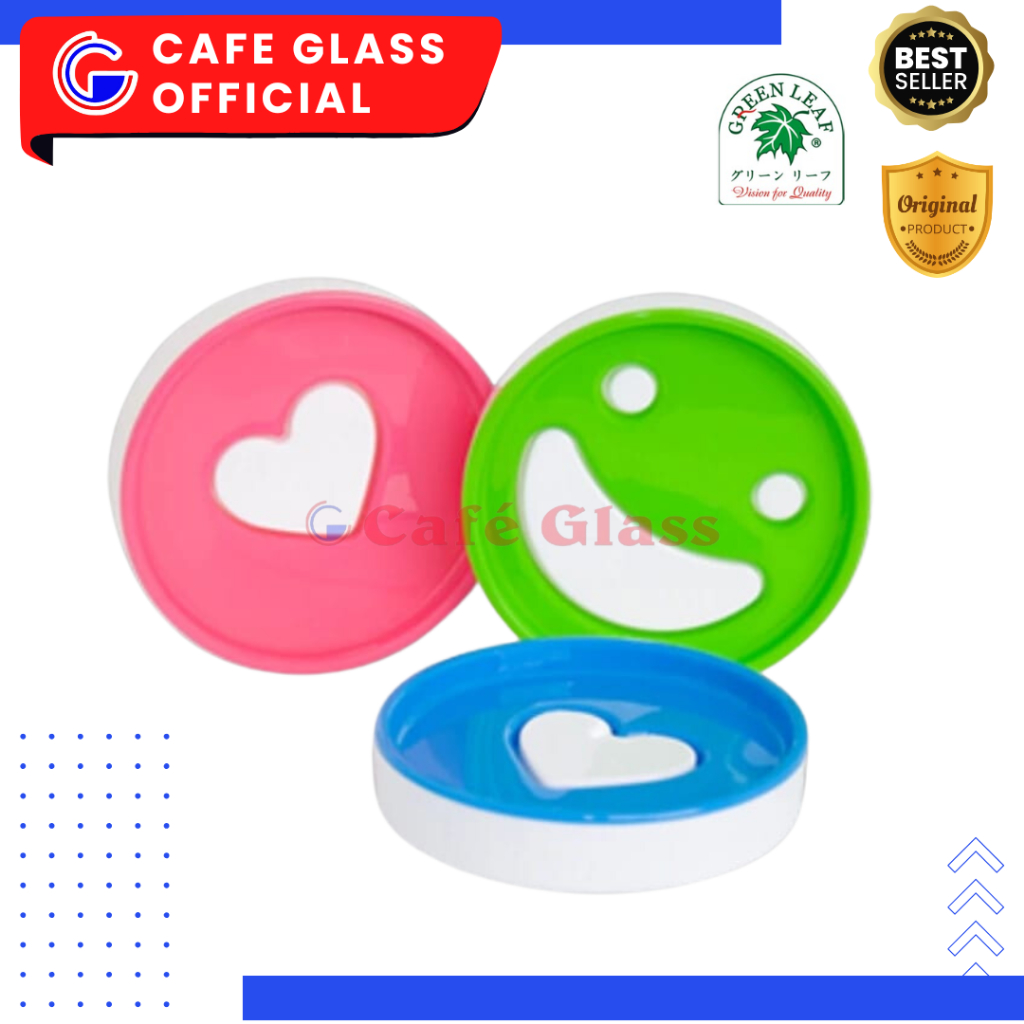 Tempat Sabun Carmela Green Leaf - Tatakan Sabun Lucu Motif Love Smile - Sabun Travel