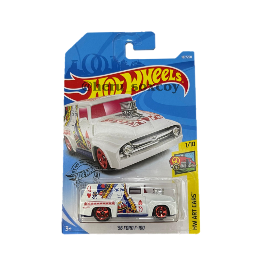 Hot Wheels 56 Ford F-100 2011 - Modellino Auto In Metallo Scala 1:64, Colore Blu, Edizione 93/244