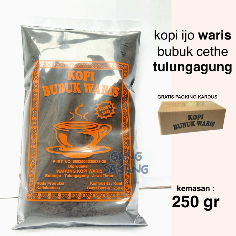 Jual kopi ijo bubuk waris tulungagung 250 gr - kopi cethe khas