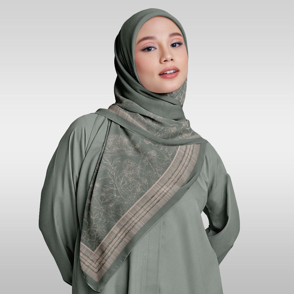Jual Remaya Rosalia Scarf Hijab Segiempat Voal Premium Motif Elegan ...