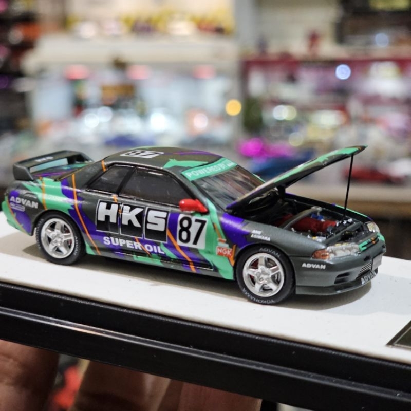 Jual time micro nissan skyline GTR R32 HKS open hood not mini GT pop ...