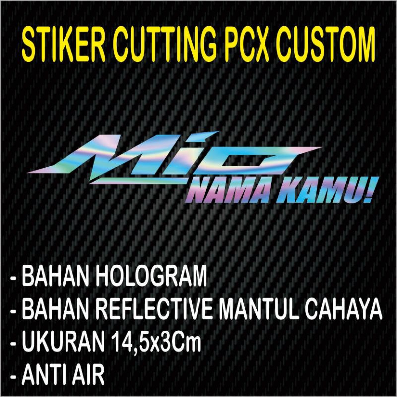 Jual stiker mio custom nama/sticker mio custom nama/stiker mio/sticker ...