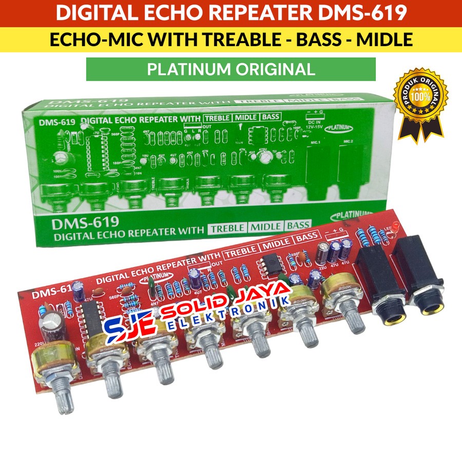 Jual KIT DIGITAL ECHO REPEATER PLUS TREABLE MIDLE MIDDLE BASS MIC
