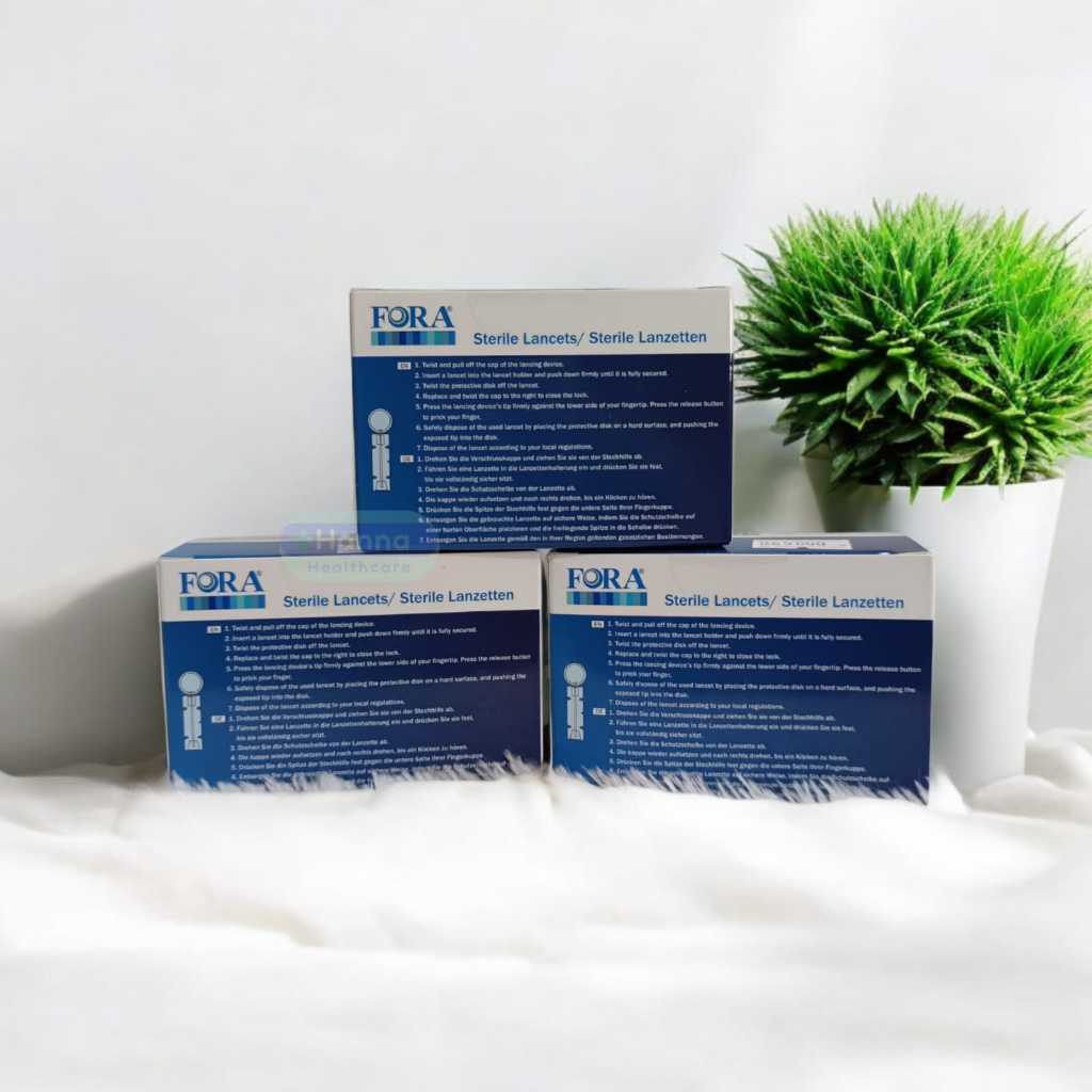 Jual FORA Sterile Lancets atau Lanset Steril FORA, yaitu jarum kecil ...