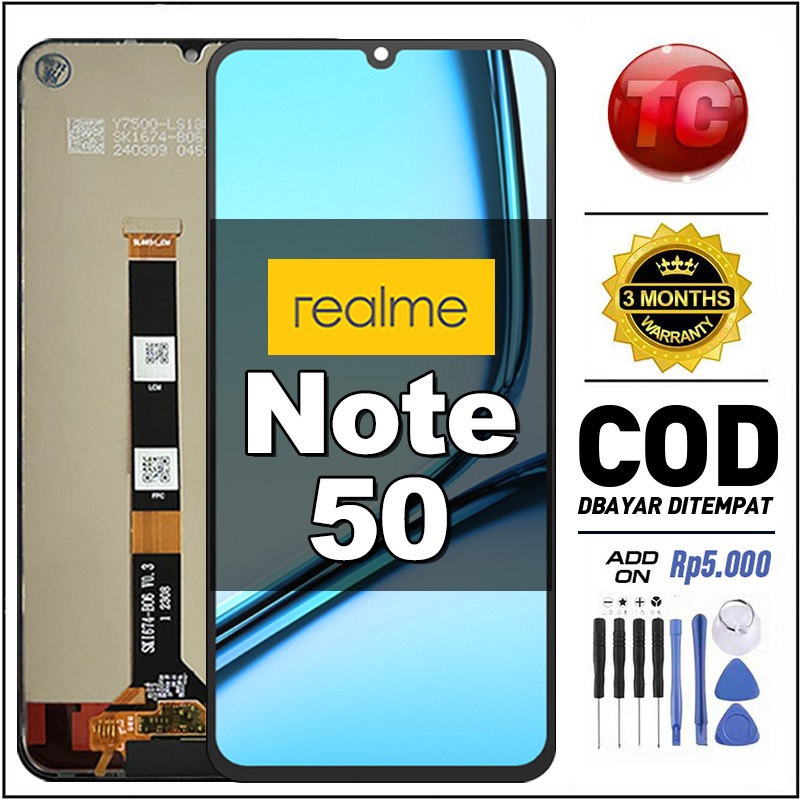 Jual TC LCD For Realme Note 50 Fullset hp Touchscreen Kompatibel untuk ...