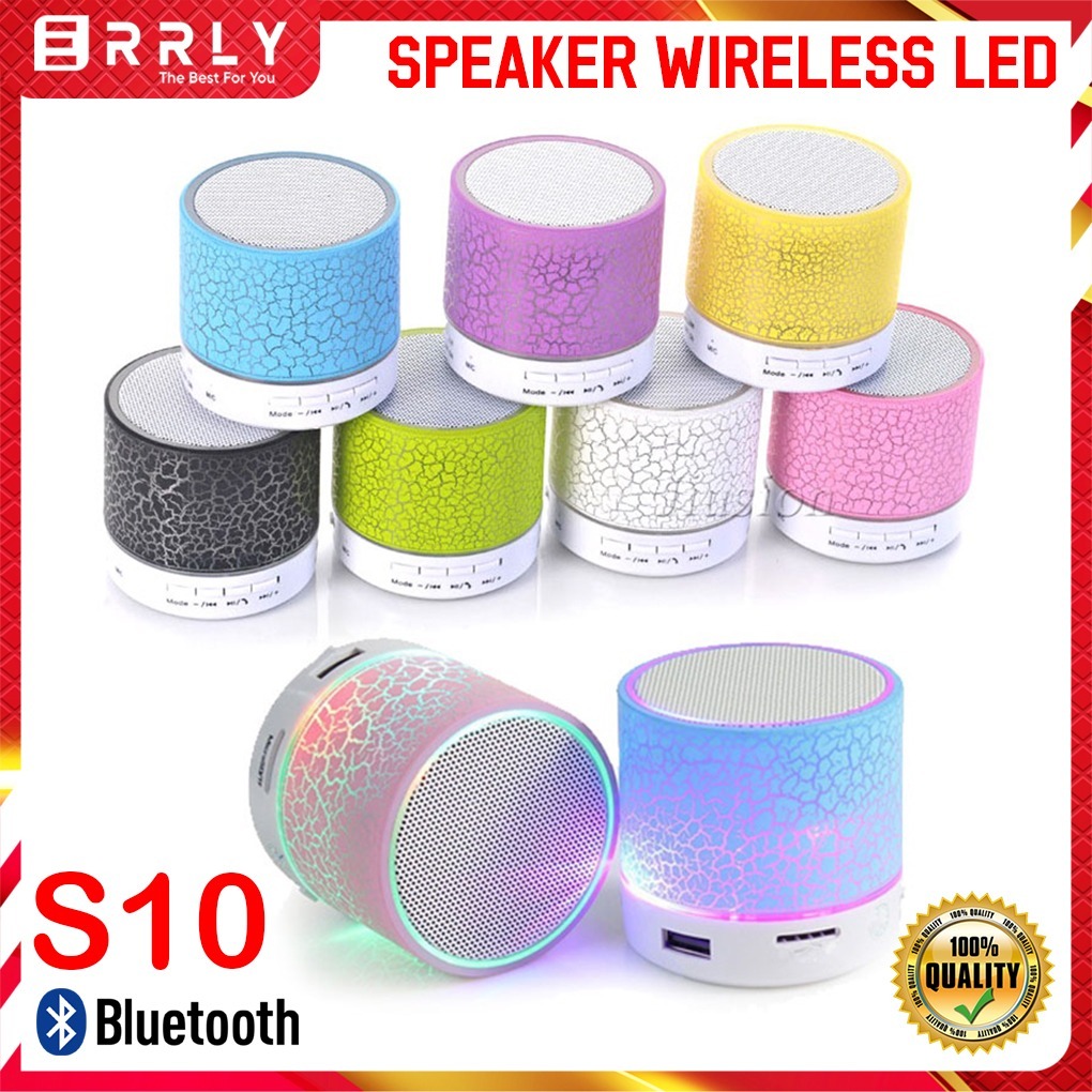 Jual Speaker Bluetooth Portable Speker Mini Music Box LED S10 Lampu ...