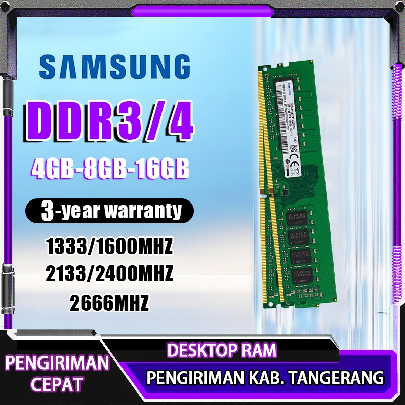 Jual Samsung DDR3 Ram 4GB 8GB 1333 1600MHz DDR4 Ram 2400 2666MHz