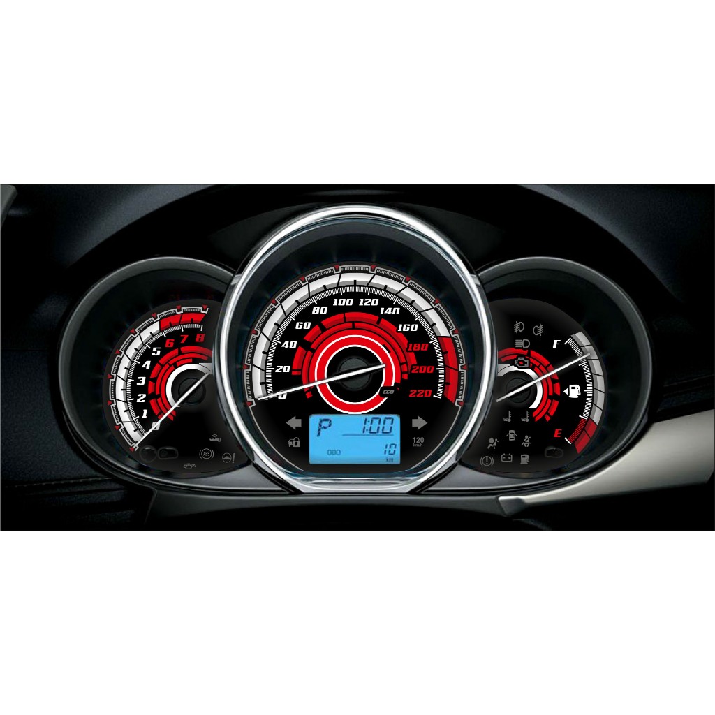 Jual Custom Speedometer Mobil Vios/Yaris Red Technology | Shopee Indonesia