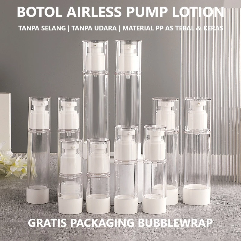 Botol Airless Pump Serum Refillable
