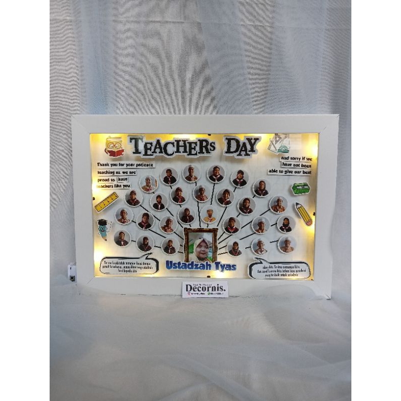 Jual FRAME 3D CUSTOM - TEMA SEKOLAH/KELAS /HARI GURU( UNTUK ANNIVERSARY ...