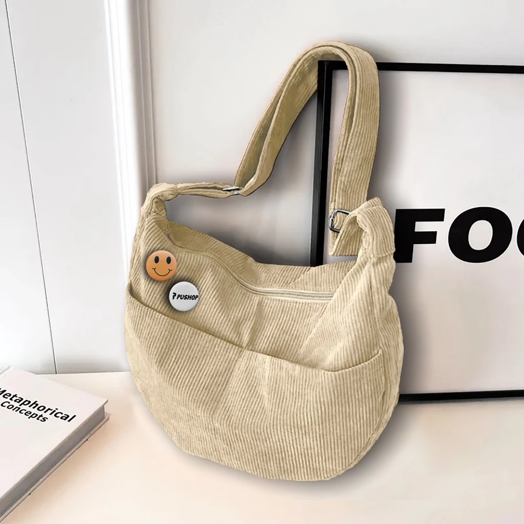 Foto 4 PUSHOP Tas Selempang Corduroy Pria Wanita ASTER - Slingbag Corduroy Uniseks FREE 2 PIN BROS Sling bag Casual Terbaru | 005