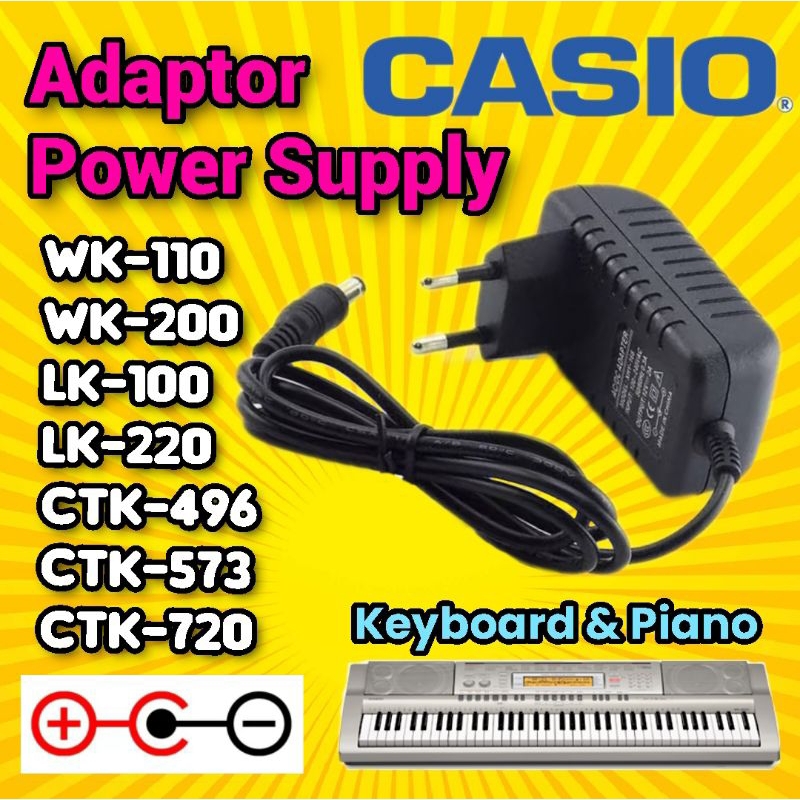 Adattatore 9v Per Cavo Alimentazione Tastiera Casio LK-110 LK-33 - Foto 10