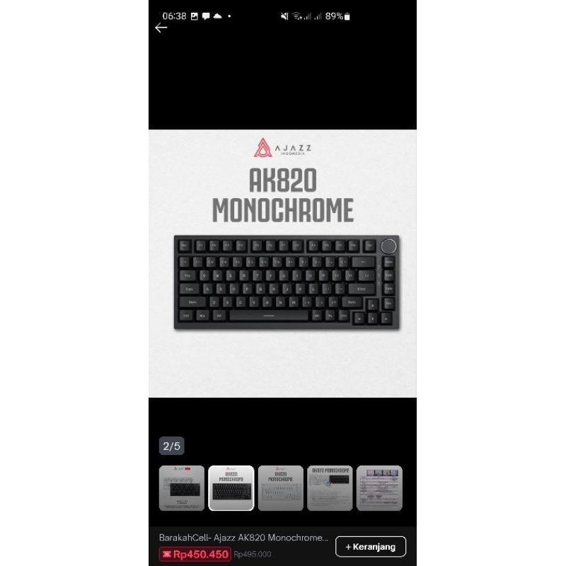 Jual Keycaps Hitam Copotan Ajazz AK820 Tembus LED Shine Through ...