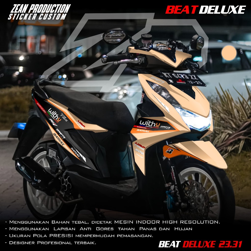 Jual (PROMO COD) TERBARU Decal Sticker Honda Beat DELUXE STREET 2020 ...