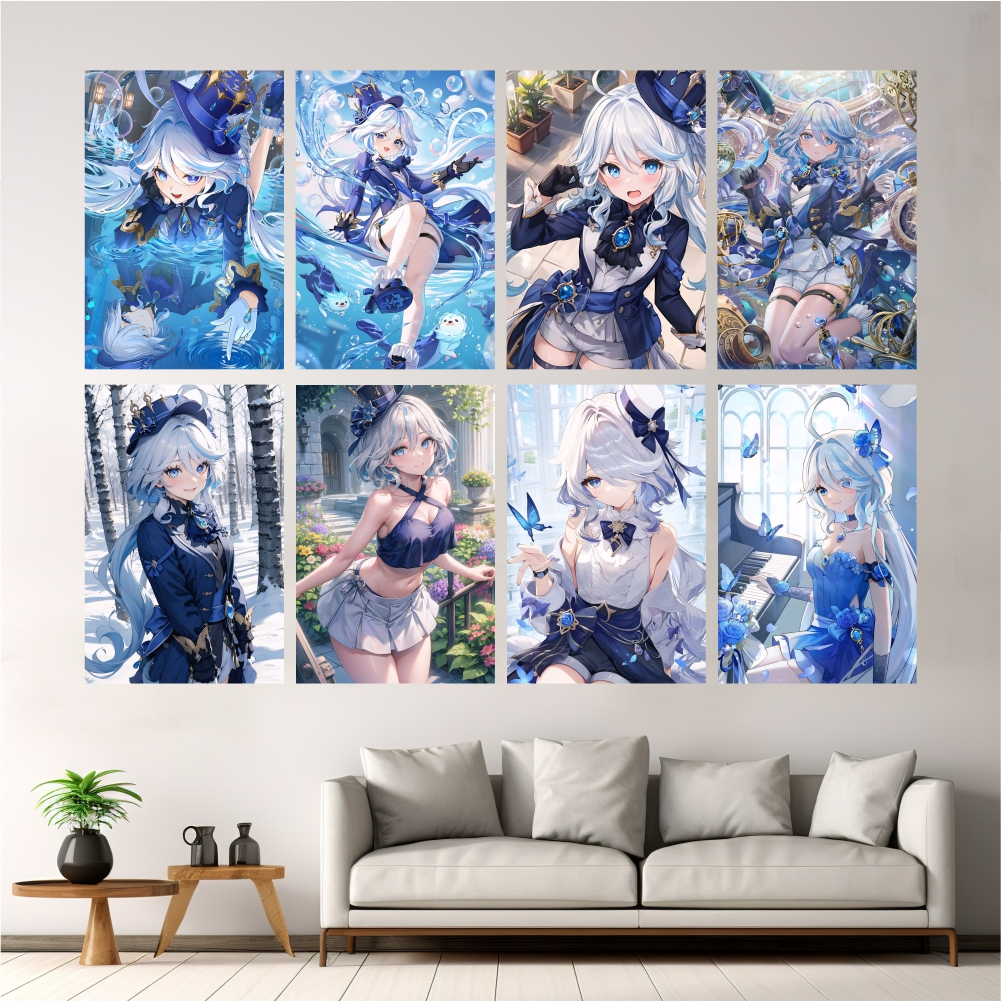 Jual Hiasan Dinding Anime Game Genshin Impact Furina | Poster Kayu ...