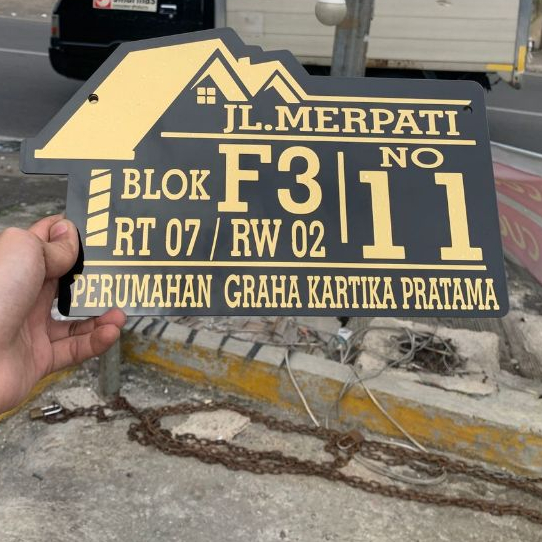 Jual PAPAN NOMOR RUMAH BLOK CUSTOM PERUMAHAN RT RW BLOK NOMER HIASAN ...