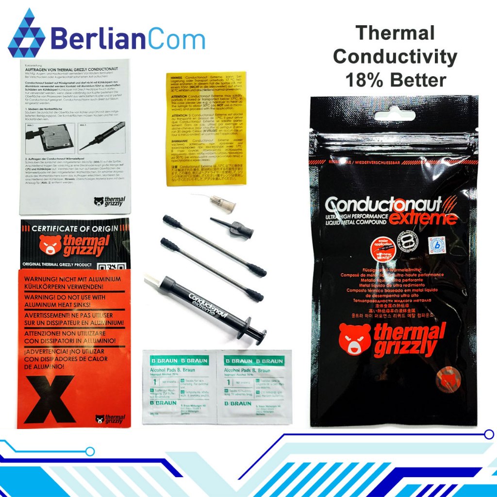 Jual THERMAL GRIZZLY Conductonaut EXTREME Liquid Metal Gram