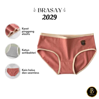 Brasay Celana Dalam Fashion Wanita Underwear Sempak Kolor Wanita Bahan Katun 2029