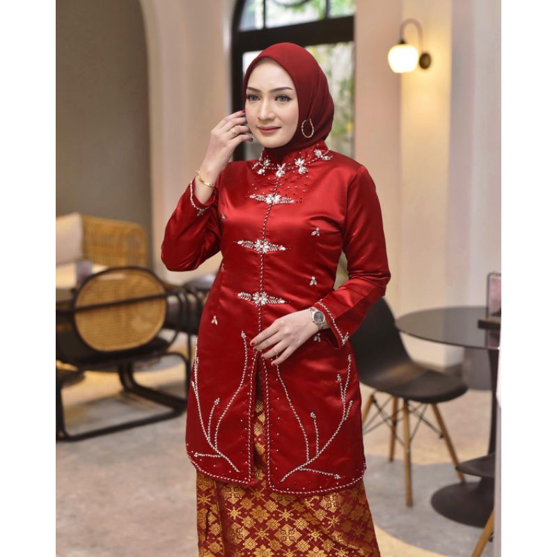 Jual KEBAYA TAFETA PAYET // TUNIK TAFETA MODEL BARU | Shopee Indonesia
