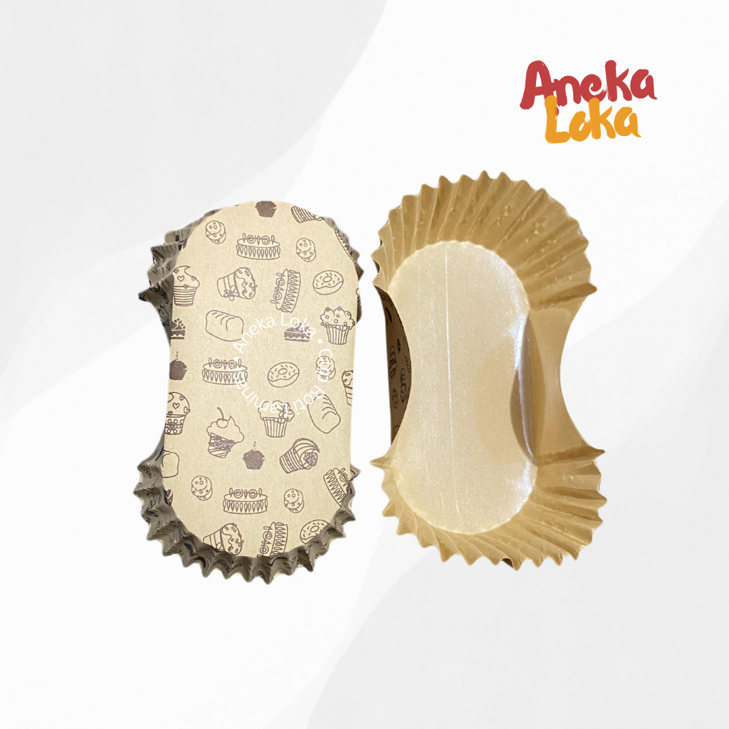 Jual Cup Roti Laminasi Oval M Kraft Cake 200pcs | Shopee Indonesia