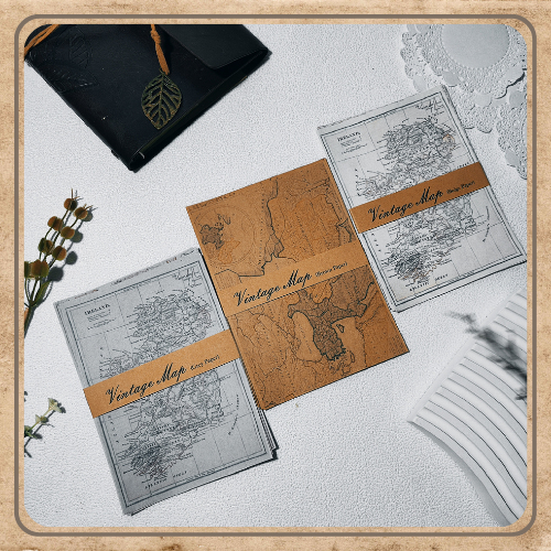 Jual [10 LEMBAR] Vintage map paper / peta vintage / kertas peta ...